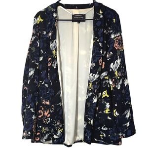 River Island Beachy Dark Abstract Floral Open Front Cardigan Size UK 16/US‎ 12